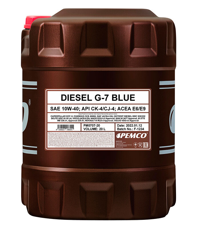 PEMCO Diesel G-7 10W-40 E6/E9 (E8/E11) 20 lt